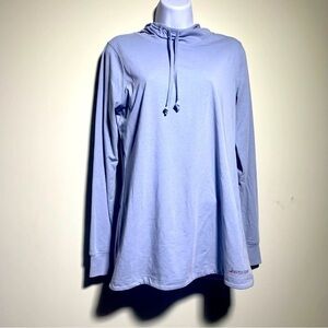 Duluth Trading Company Womens Size Small Light Blue Hoodie Pullover With NFZ